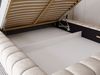 GRAINGOLD Italia Doppelbett 160x200, Polsterbett mit Bettkasten und Lattenrost, Velvet-Stoff, Creme Bild 5