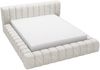 GRAINGOLD Italia Doppelbett 160x200, Polsterbett mit Bettkasten und Lattenrost, Velvet-Stoff, Creme Bild 2