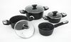CS Koch-Systeme Topf-Set MARBURG 7-teiliges, Aluminiumlegierung, antihaftbeschichtet, Aluminium (Set, 7-tlg, Set enthält: je 1 x Topf 16/20/24 cm + Deckel & 1 x Kasserolle 16 cm), für alle Herdarten inklusive Induktion Bild 1