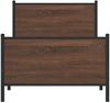 vidaXL Metallbett ohne Matratze Braun Eichen-Optik 80x200 cm 4007774 Bild 5