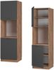 Herdumbauschrank Fame-Line Dunkelgrau 60 cm offen Vicco Bild 5