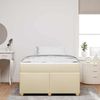vidaXL Bettrahmen mit Matratze Creme 120 x 200 cm Stoff 3399354 Bild 3