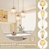 ZMH Pendelleuchte 3 Flammig Hängelampe Esstisch Rund Gold E27 Glasschirm Ø 16 Für Esszimmer Küche Wohnzimmer Cafe Bar Ohne Leuchtmittel Bild 2
