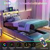 Gdood Polsterbett Stauraumbett mit LED Beleuchtung und Ladefunktion 90x200 cm (1-tlg, Modernes Jugendbett, Leises Design Bett), Jugendbett Hydraulisches Stauraumbett Bild 4