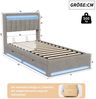 Gdood Polsterbett Stauraumbett mit LED Beleuchtung und Ladefunktion 90x200 cm (1-tlg, Modernes Jugendbett, Leises Design Bett), Jugendbett Hydraulisches Stauraumbett Bild 3
