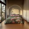 Heckett & Lane Satin Bettwäsche 135x200 Mesa Forest Green Kaktusblüte grün pink Bild 5