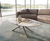 Couchtisch Edge Organisch 140x76 cm Keramik Minas Melange Sarity Metall Effektfinish Titan Bild 2