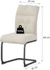 Schwinger-Stuhl 2er Set Rom Stühle in Creme - gemütliches Design - B/H/T: 47x94x61 cm Bild 5