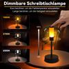 ZMH LED Nachttischlampe mit Akku - Dimmbare Tischleuchte kabellos (1800K-6500K), USB-C Aufladbar, Touch Steuerung mit Speicherfunktion, IP20 wasserdicht für Schlafzimmer, Büro | Schwarz Bild 3