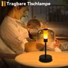 ZMH LED Nachttischlampe mit Akku - Dimmbare Tischleuchte kabellos (1800K-6500K), USB-C Aufladbar, Touch Steuerung mit Speicherfunktion, IP20 wasserdicht für Schlafzimmer, Büro | Schwarz Bild 5