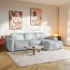 Selsey 'Carnos Mini' Ecksofa mit Schlaffunktion, Ottomane rechts, Chenille pflegeleicht, Grau Bild 3