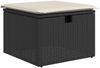 vidaXL 6-tlg. Garten-Sofagarnitur mit Kissen Schwarz Poly Rattan 3326137 Bild 5