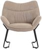 bene living Loungesessel Aliano - beige (1-St), schwarzes Metall-Gestell - bequeme Arm- und Rückenlehne Bild 1