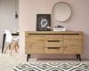 Sideboard Ronson in Eiche Artisan und schwarz 160 x 83 cm Bild 4