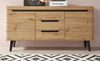 Sideboard Ronson in Eiche Artisan und schwarz 160 x 83 cm Bild 2