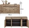 Sideboard >Bellano< in Viking Oak Dekor, MDF, Spannplatte - 185x87x44cm (BxHxT) Bild 4