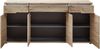 Sideboard >Bellano< in Viking Oak Dekor, MDF, Spannplatte - 185x87x44cm (BxHxT) Bild 3
