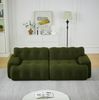 2-Sitzer Sofa 224 x 104 x 66 cm in Grün – gepolstertes Stoffsofa mit tiefem Sitz und montagefreiem Design Bild 4