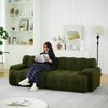 2-Sitzer Sofa 224 x 104 x 66 cm in Grün – gepolstertes Stoffsofa mit tiefem Sitz und montagefreiem Design Bild 3