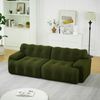 2-Sitzer Sofa 224 x 104 x 66 cm in Grün – gepolstertes Stoffsofa mit tiefem Sitz und montagefreiem Design Bild 2