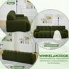 2-Sitzer Sofa 224 x 104 x 66 cm in Grün – gepolstertes Stoffsofa mit tiefem Sitz und montagefreiem Design Bild 5