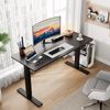 HOMAVO höhenverstellbarer Schreibtisch 60×110 cm, mit Memory- und Anti-Kollisionsfunktion, Höhe 70–117 cm, Schwarz Bild 2