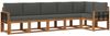 vidaXL Outdoor-Sofagarnitur mit Kissen 6 pcs Natur und Anthrazit 3366475 Bild 2