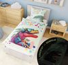 Carpe Sonno Kinderbettwäsche 135x200 Leuchtende Bettwäsche für Kinder, Jungen – Dinosaurier, Renforcé, 2 teilig, Bettbezug für Kinder 100% Baumwolle, Bettzeug GLOW IN THE DARK Bild 2