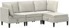 vidaXL Wohnzimmergarnitur mit Kissen mit Speicher 4 pcs Creme Samt 3413765 Bild 2