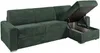 Vente-unique - CALITO Sofa SamtStoff Grün - B 223 cm152 cm x H 93 cm x L 278 cm Bild 3