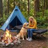 Sekey Feldbett Campingbett klappbar Campingliege Angelliege Klappbett bis 200 kg 190 x 71 x 35 cm Klappbett mit Matratze, für Garten Camping Outdoor Bild 4