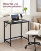 Vasagle Schreibtisch, Industrie-Design, Metallgestell, Schwarz, 50 x 80 x 76 cm Bild 5