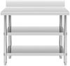 Royal Catering Arbeitstisch 100 x 60 x 96,5cm Edelstahltisch mit Aufkantung Küche 2 Ablagen Gastro, verschiedene Größen Bild 3
