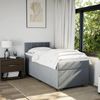 Boxspringbett mit Matratze, Stoff, Viereckige, grauer Fuß, Hellgrau, 90x190 cm, true Bild 4