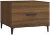 vidaXL Couchtisch mit Metallbeinen Braun Eichen-Optik 50x50x40 cm 817541 Bild 2