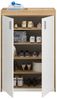 Schuhschrank Paige / Paris 2, Holzwerkstoff, Weiß, Holzfarben, 84 x 126 x 38 cm Bild 3