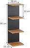 Wandregal Paolo Anthrazit 30 x 95 cm 2er Set Vicco Bild 2