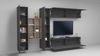 Wohnwand >Benevent< (5-teilig) in Anthrazit matt - 320x180x30 (BxHxT) Bild 4