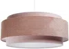BPS Koncept DUM-036 Hängeleuchte DOBLO Velourss strukturiert und Samtstoff auf PVC-Basis rosa 1xE27 60W H:107 Ø60cm dimmbar Bild 2