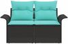vidaXL Garten-Sofa mit Kissen 141 x 62 x 69 cm Poly-Rattan 42006710 Bild 4