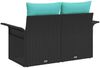 vidaXL Garten-Sofa mit Kissen 141 x 62 x 69 cm Poly-Rattan 42006710 Bild 3