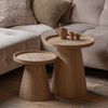 Beistelltisch Maud aus MDF-Holz, skandinavisches Design, rund, Natur, Ø 45 cm Bild 3