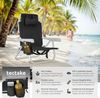 tectake Klappstuhl Strandstuhl Coral - klappbar mit Rucksackfunktion (strandstuhl Coral, 1 St), 5-fach verstellbare Rückenlehne bis liegeposition Bild 2
