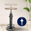 Stehtisch SILKE rund - 54x54x91cm, Metall, Antik-Silber | Hoher Tisch Bartisch Bistrotisch hoch Bild 4