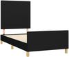 vidaXL Polsterbett mit hohem Kopfteil Stoff Schwarz 100x200 cm Bild 4