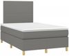 vidaXL Boxspringbett mit Matratze & LED Dunkelgrau 120x190 cm Stoff 3270233 Bild 3
