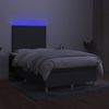 vidaXL Boxspringbett mit Matratze & LED Dunkelgrau 120x190 cm Stoff 3270233 Bild 4