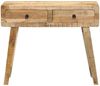 vidaXL Konsolentisch 90x32x75 cm Raues Massivholz Mango 4104519 Bild 2