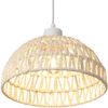 lux. pro 'Alton' Hängeleuchte, Metall+Rattan Weiß, 156 x 12 x 25 cm Bild 5