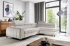 Ecksofa Schlafsofa Sofa AGNESA Stoff Salvador Hellbeige Ottomane Rechts Bild 5